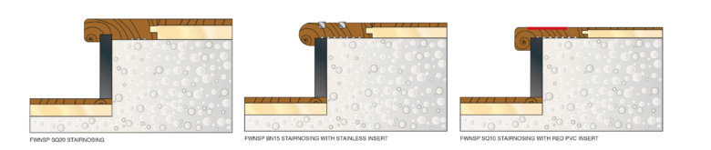 Single Part Woodnosing in line